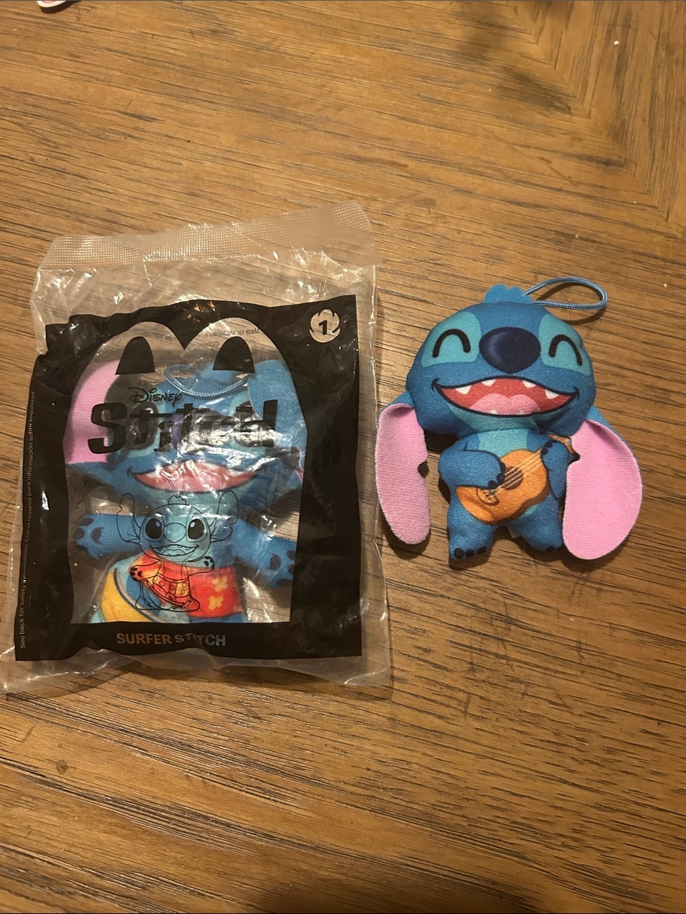 Disney x Mcdonalds Stitch Keychain Plush Bundle with Ukulele